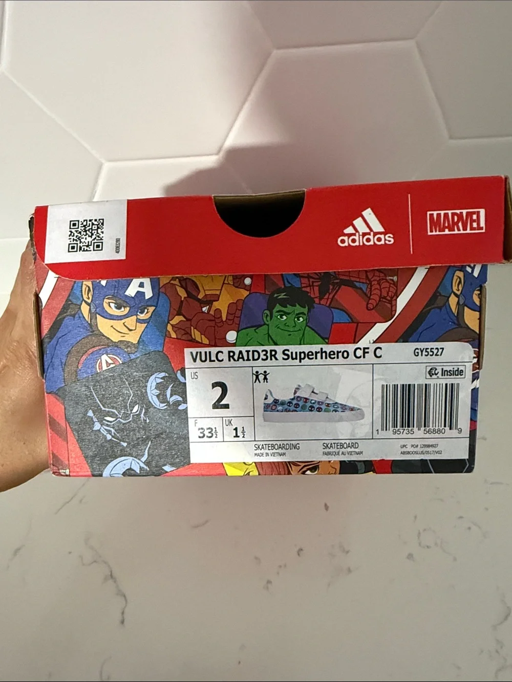 adidas Marvel Kids Sneakers in Light Blue and White